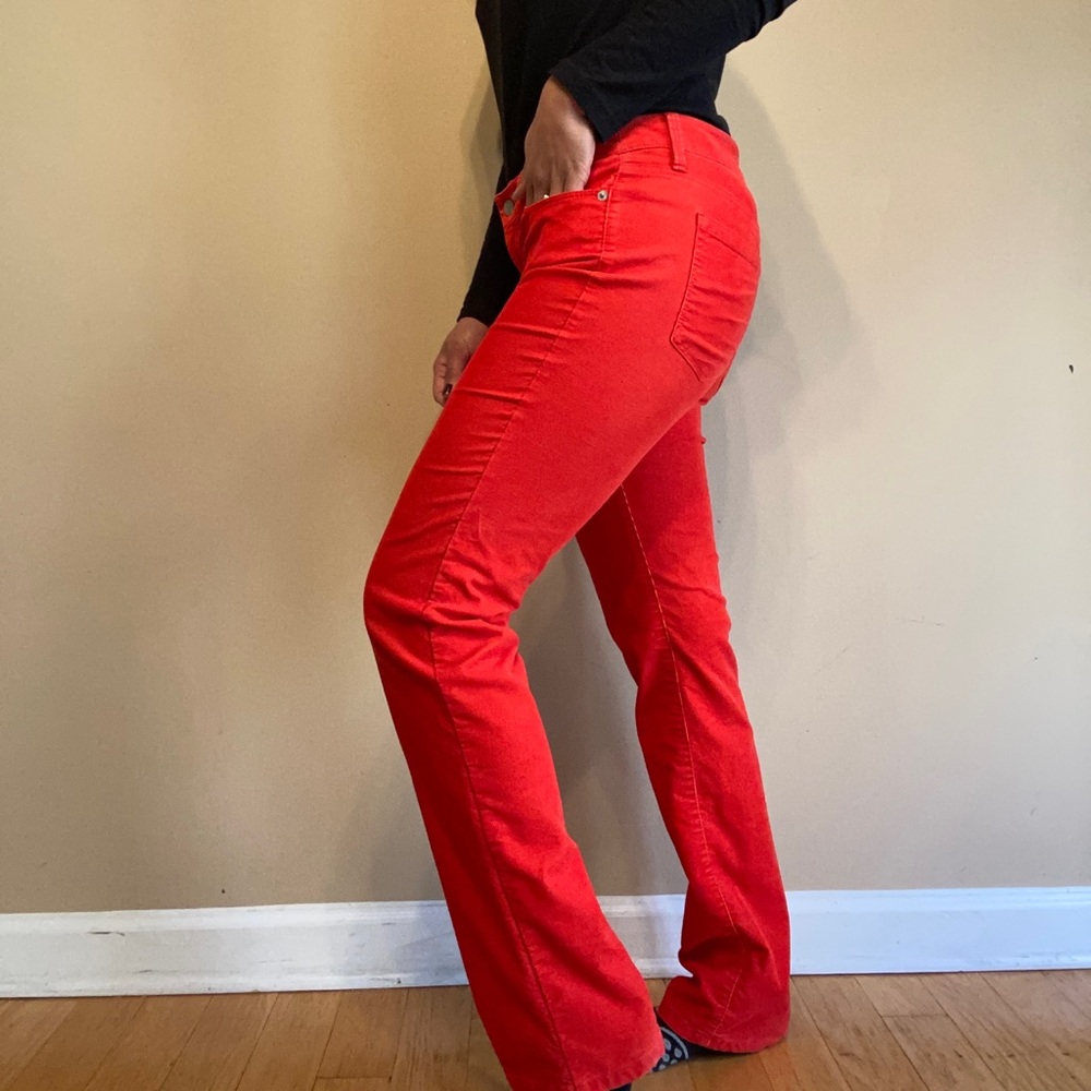 Straight leg corduroy pants